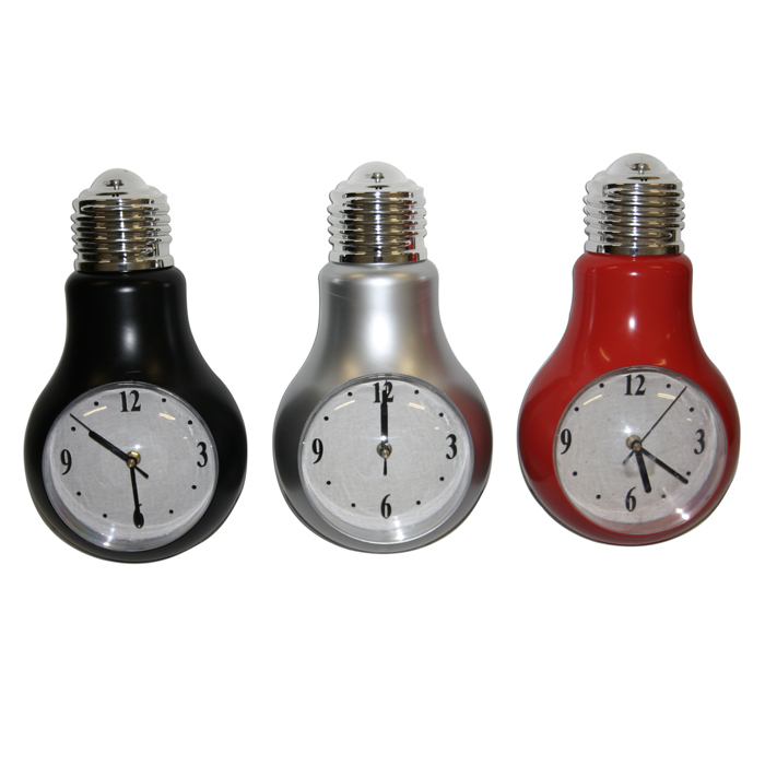 Design wall clock in bulbs