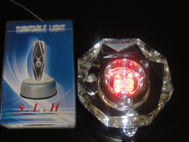 LED glass-turntable light for glass and crystal